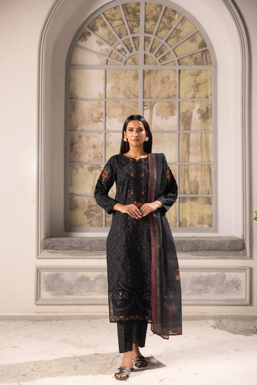 Zeenat Pret Raniya - 3 PC Printed Dress
