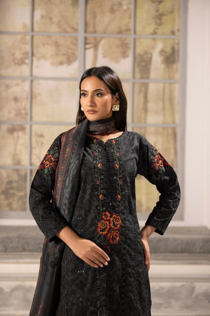 Zeenat Pret Raniya - 3 PC Printed Dress