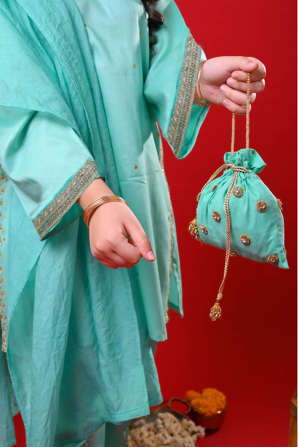 Senorita   | Sea Green & Gold | Casual Plus 3 Piece Suit