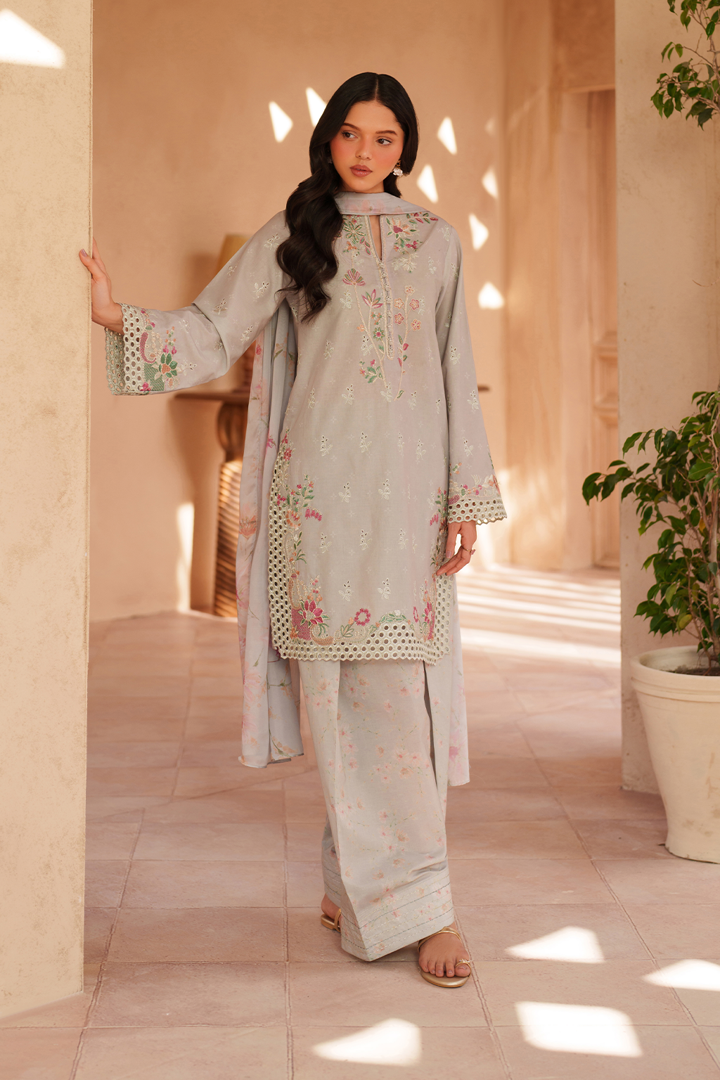 IZNIK Eid Lawn Unstitched Embroidered 3Pc Suit EL-12