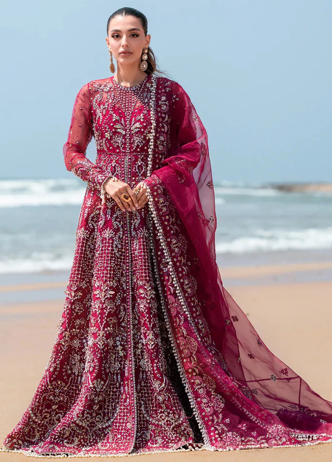 Kamari By Emaan Adeel Embroidered Organza Suit Unstitched 3 Piece Flora