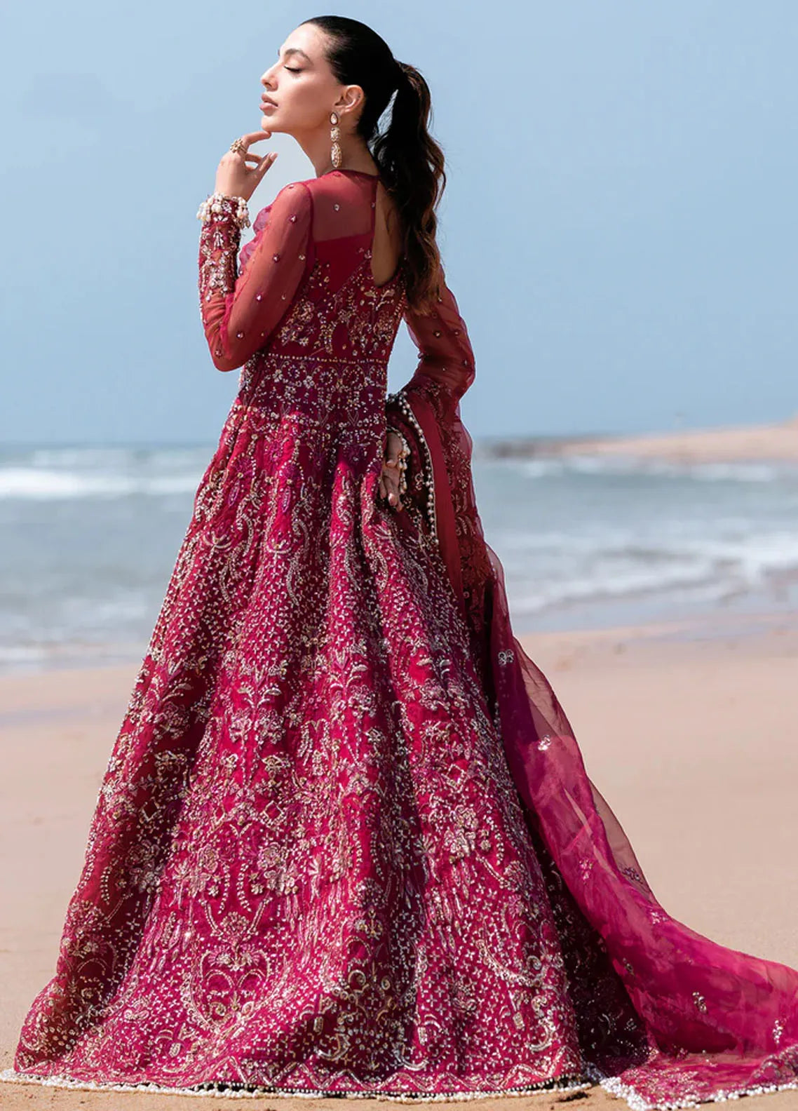 Kamari By Emaan Adeel Embroidered Organza Suit Unstitched 3 Piece Flora