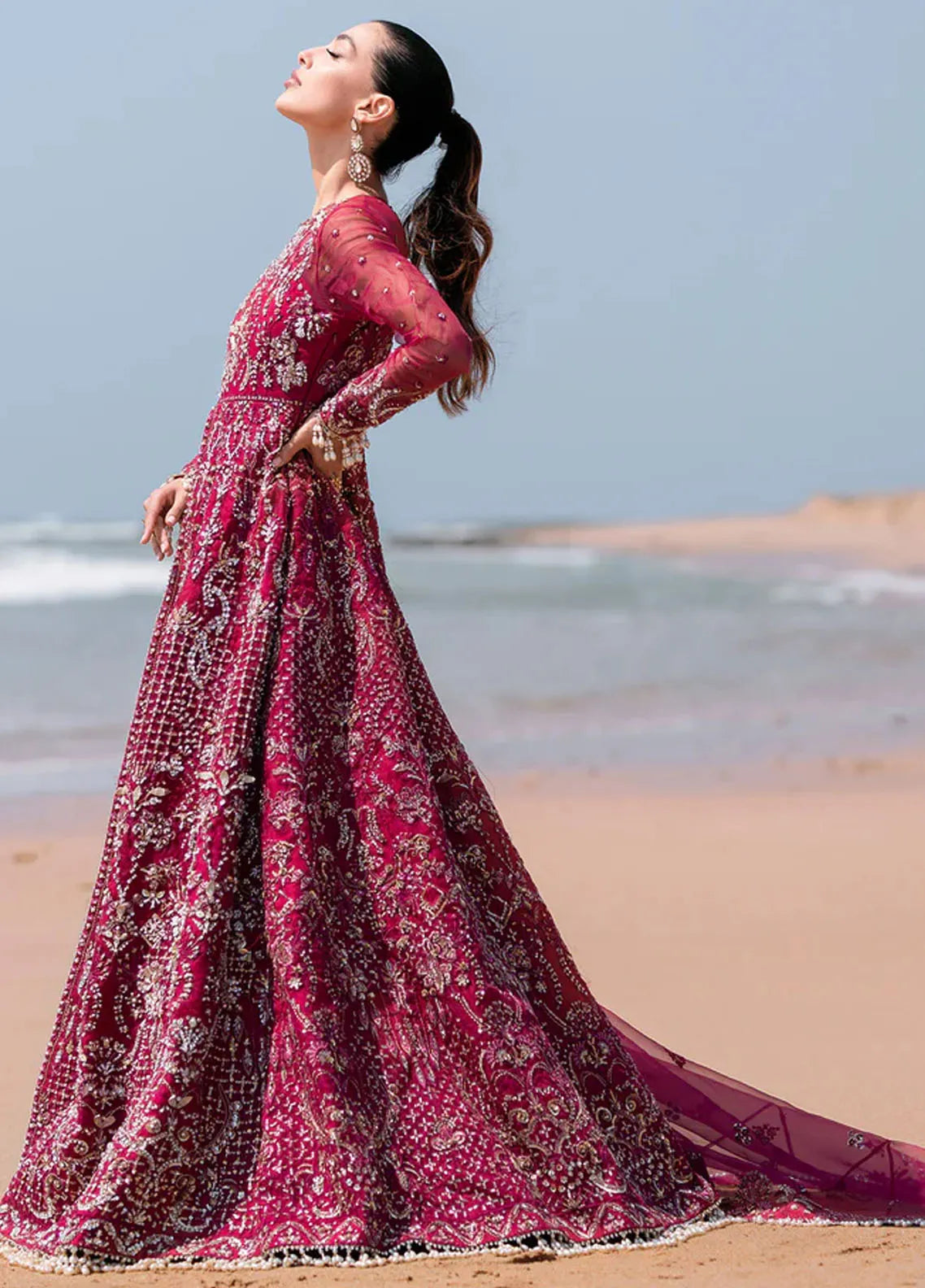 Kamari By Emaan Adeel Embroidered Organza Suit Unstitched 3 Piece Flora