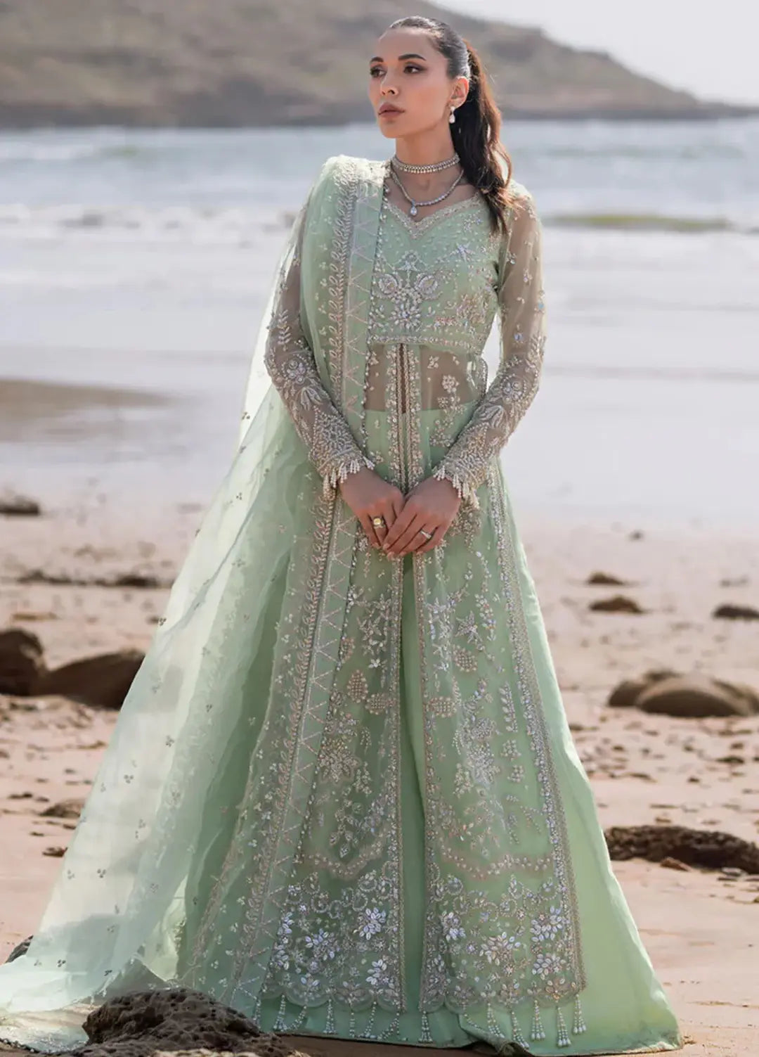 Kamari By Emaan Adeel Embroidered Organza Suit Unstitched 3 Piece Noir