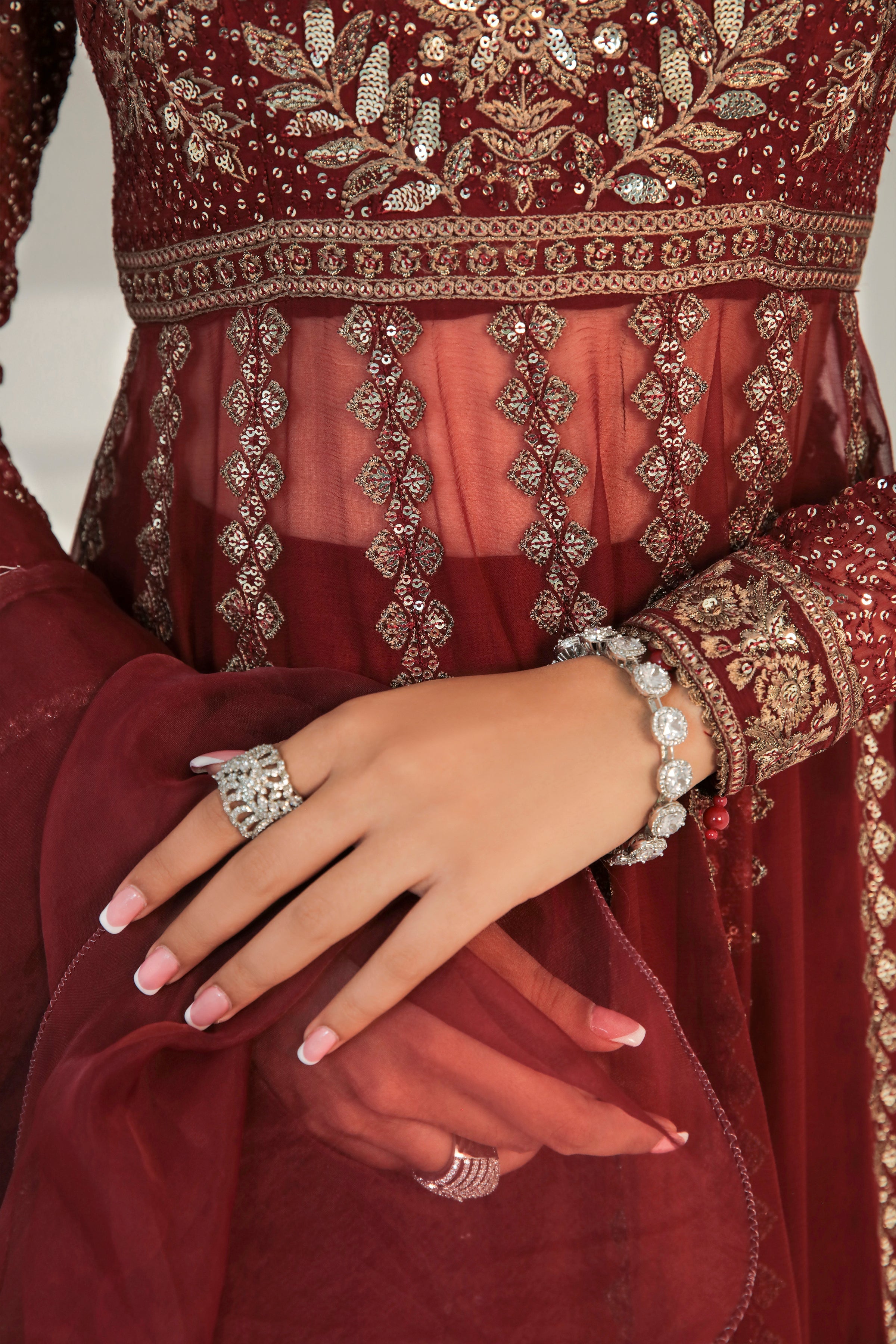 Jazmin uc-3007 EMBROIDERED CHIFFON