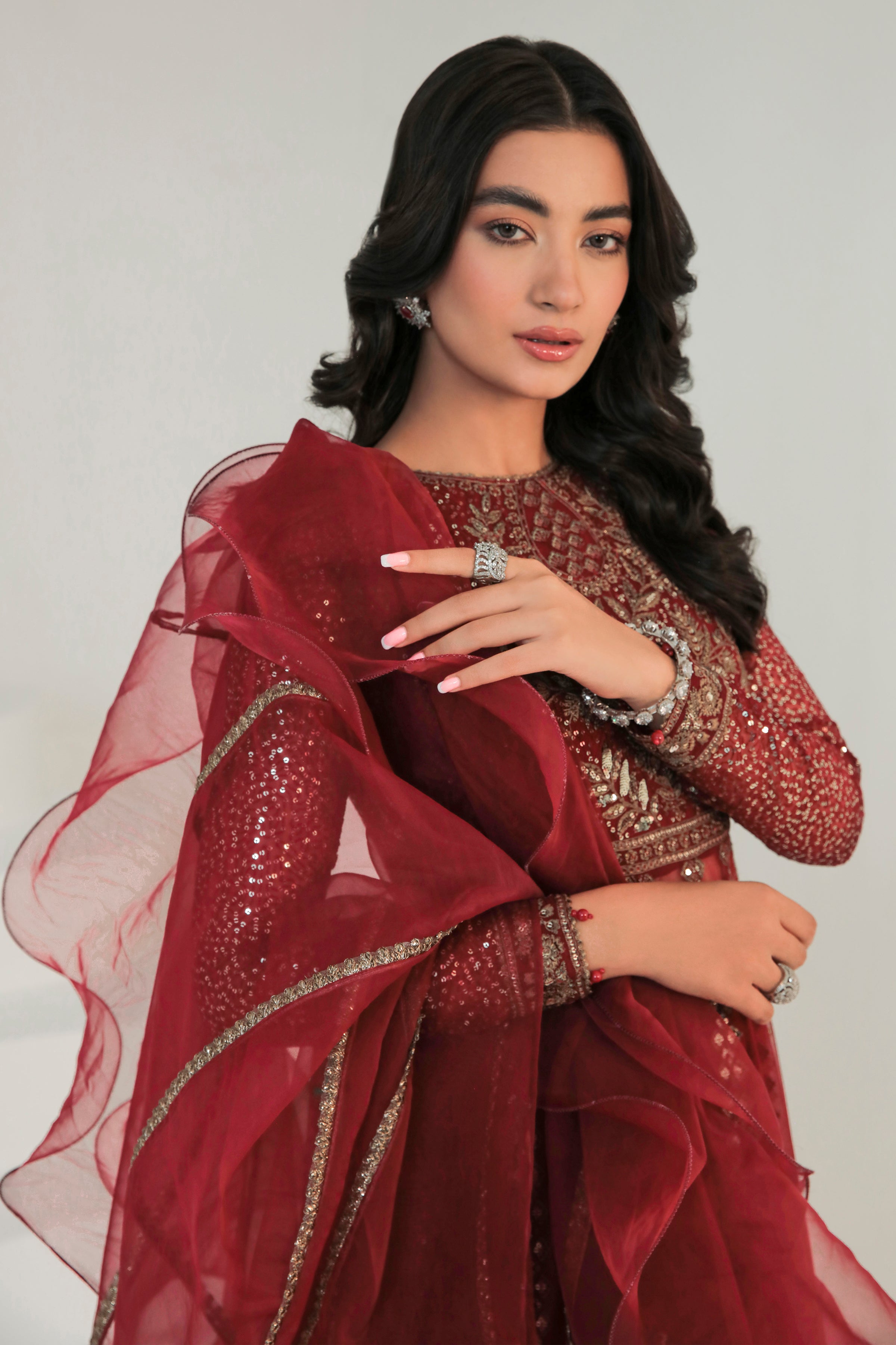 Jazmin uc-3007 EMBROIDERED CHIFFON