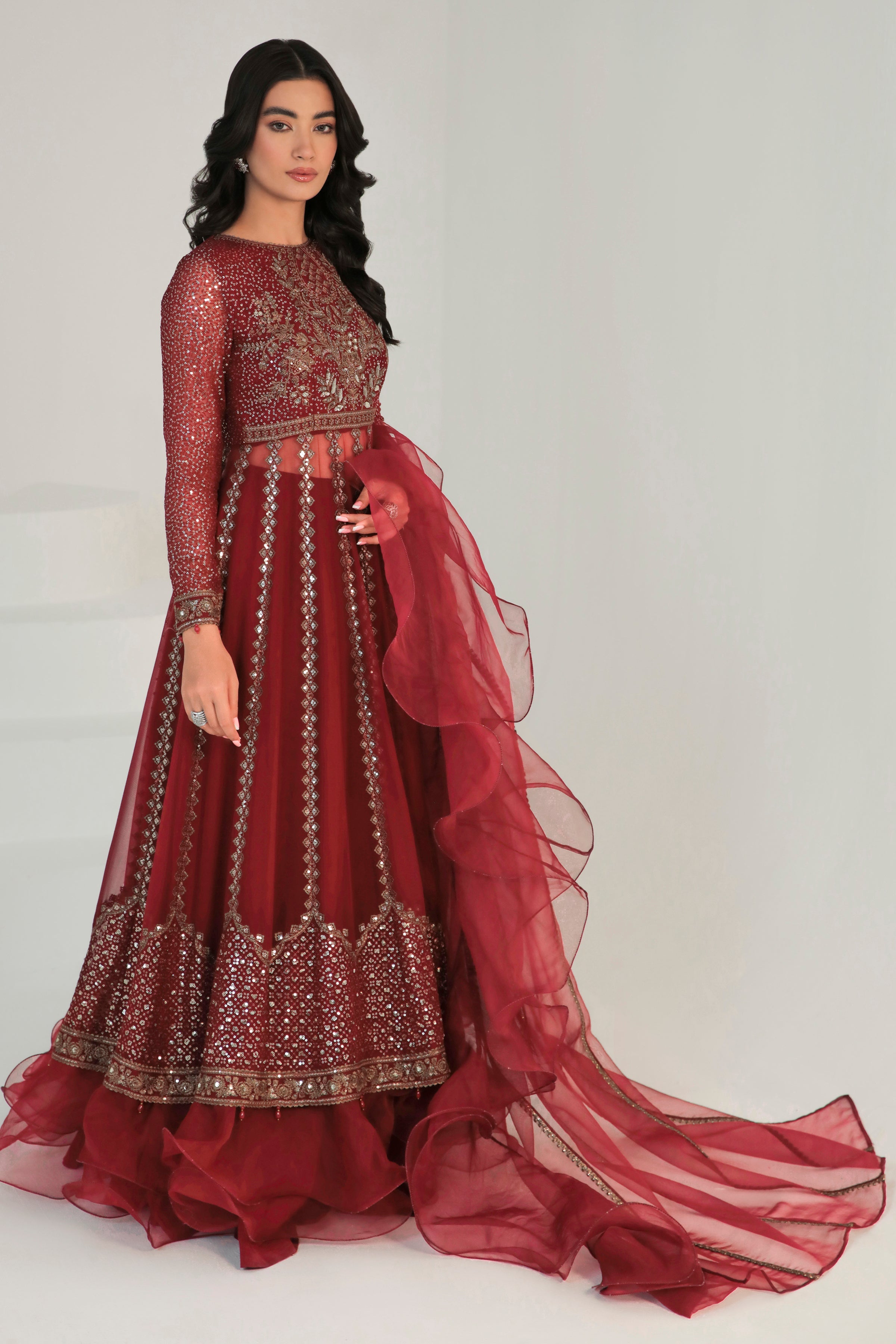 Jazmin uc-3007 EMBROIDERED CHIFFON