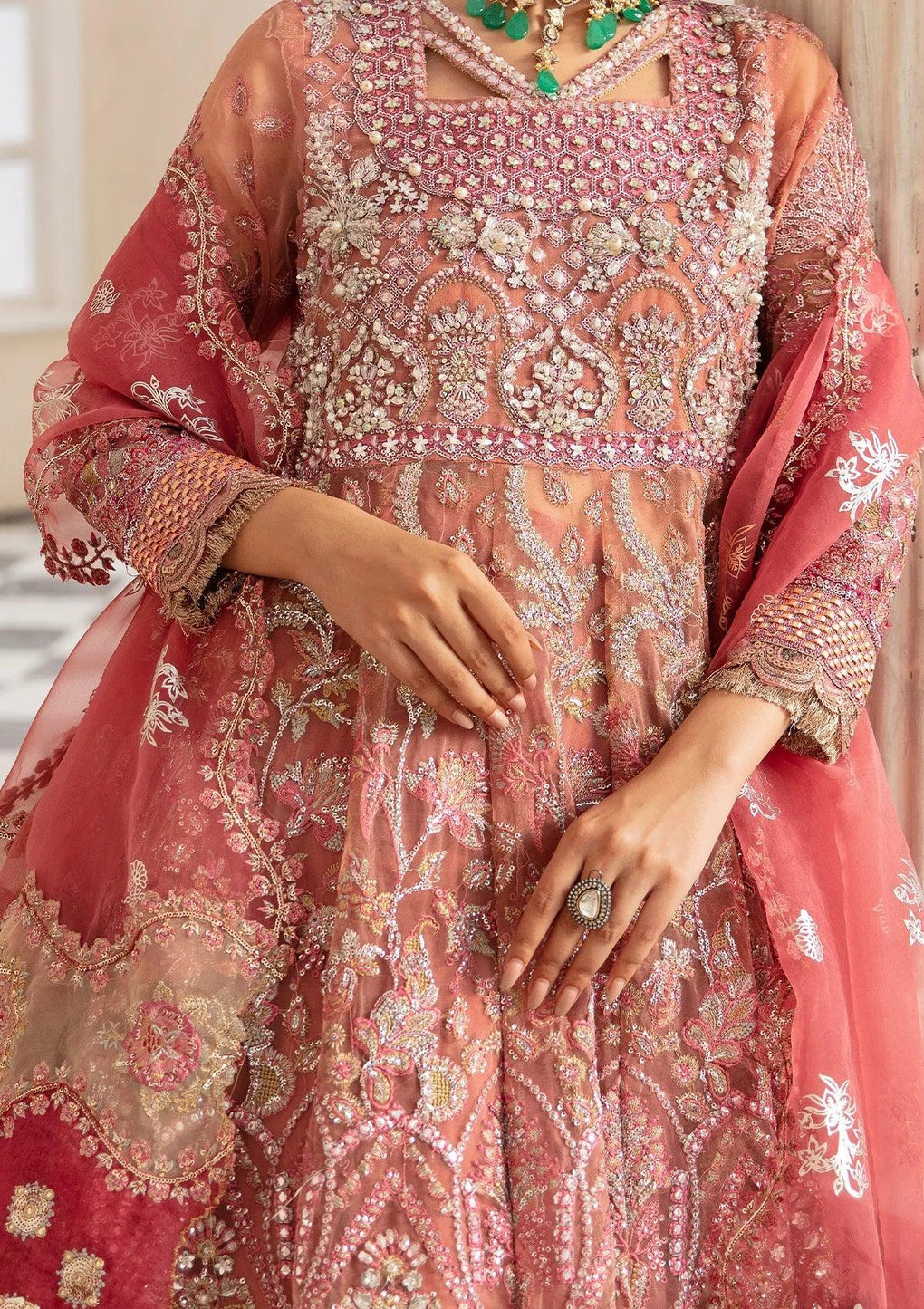 Elaf ECH-06 Pareezah Printed Organza Dupatta