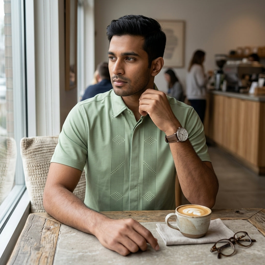 INNER  LINES Basic Collar Polo T-Shirt  AT ACT MALL