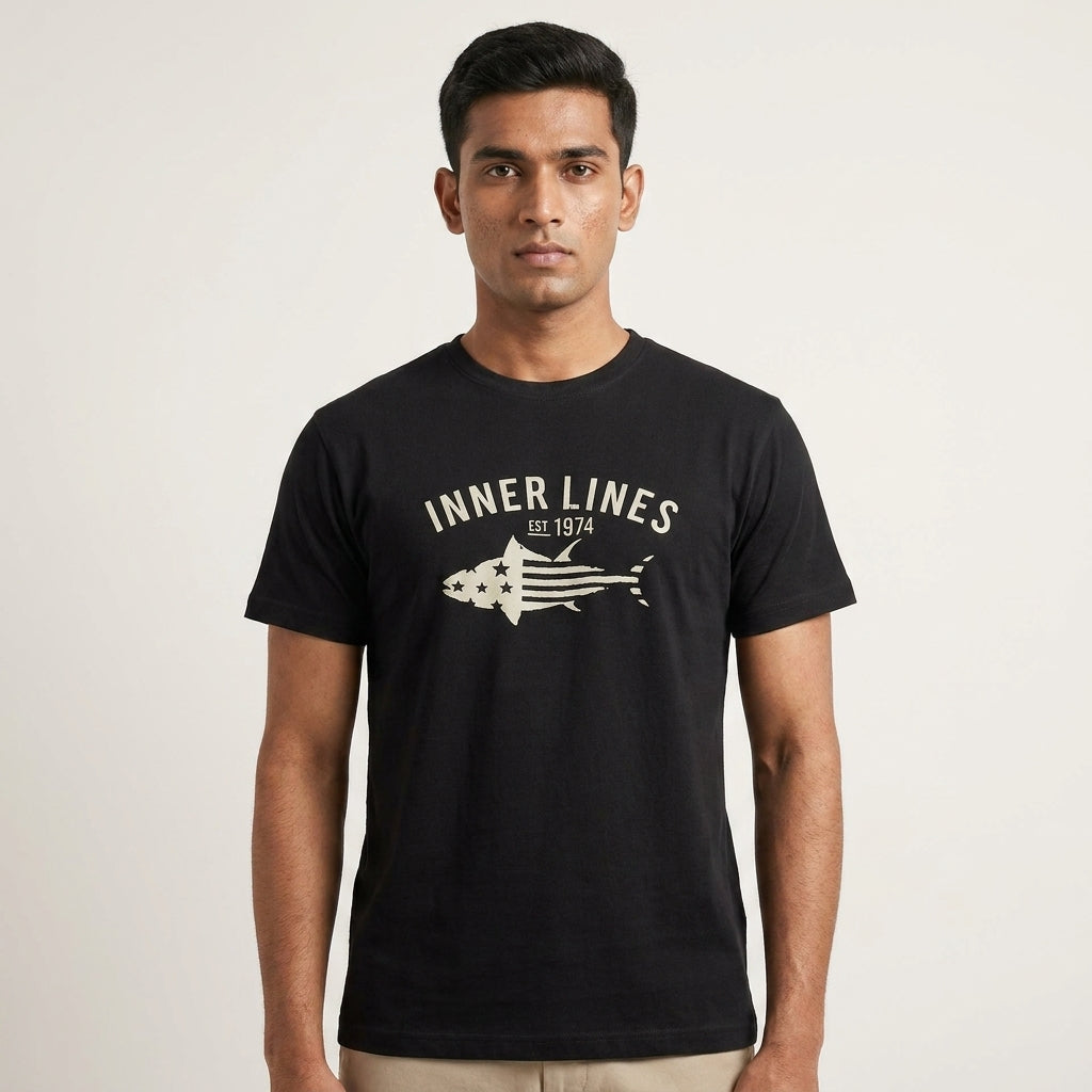 INNER  LINES Basic Round Neck T-Shirt AT ACT MALL