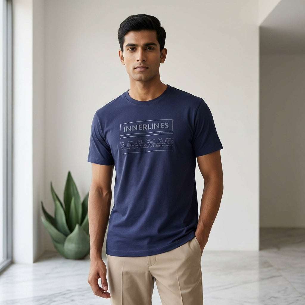 INNER  LINES Basic Round Neck T-Shirt AT ACT MALL