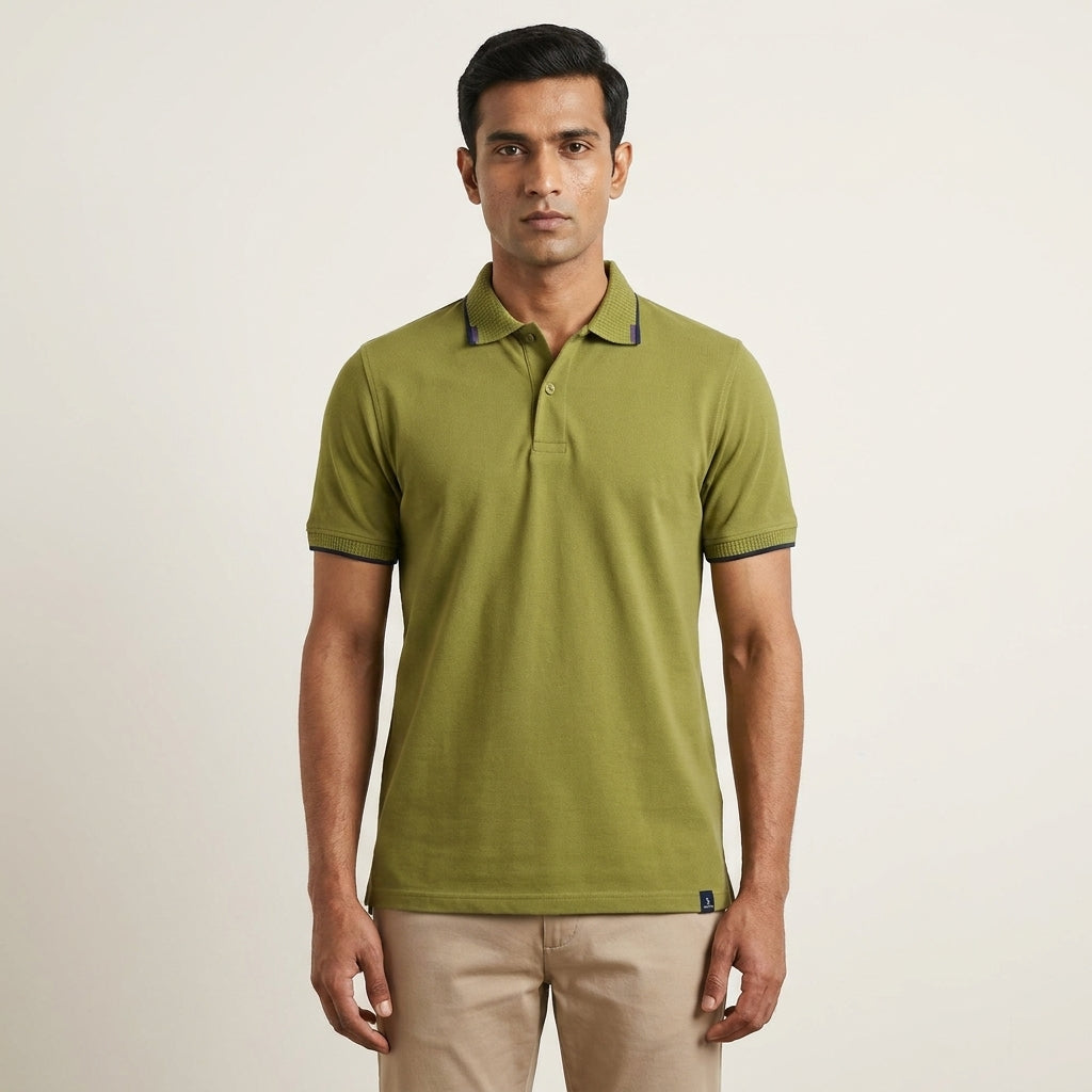 INNER  LINES Basic Collar Polo T-Shirt  AT ACT MALL