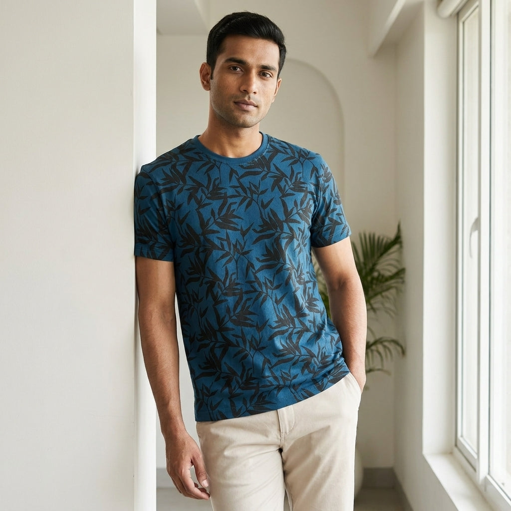 INNER  LINES Basic Round Neck T-Shirt AT ACT MALL